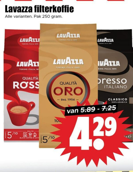 Lavazza   koffie folder aanbieding bij  Dirk - details