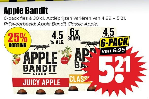 Apple bandit   appelcider folder aanbieding bij  Dirk - details