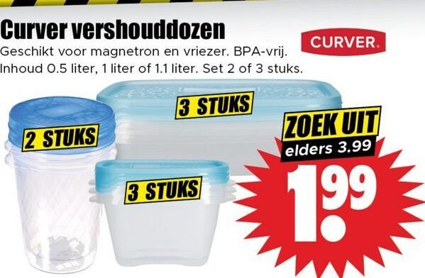 Curver   vershouddoos folder aanbieding bij  Dirk - details