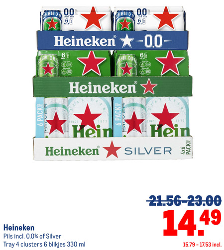 Heineken 0.0   blikje bier folder aanbieding bij  Makro - details