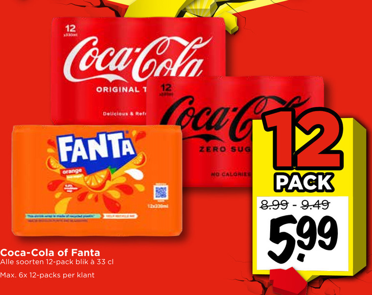 Coca-Cola   frisdrank, cola folder aanbieding bij  Vomar - details