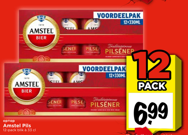 Amstel   blikje bier folder aanbieding bij  Vomar - details