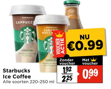 Starbucks   ijskoffie folder aanbieding bij  Vomar - details