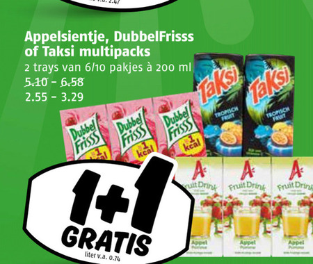 Taksi   fruitdrank folder aanbieding bij  Poiesz - details