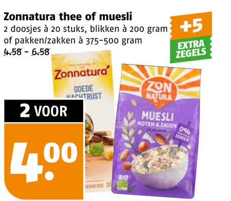 Zonnatura   thee folder aanbieding bij  Poiesz - details