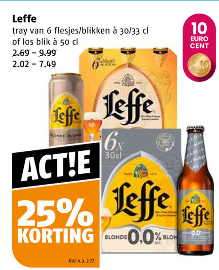 Leffe   blikje bier folder aanbieding bij  Poiesz - details