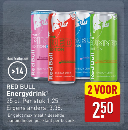 Red Bull   energiedrank folder aanbieding bij  Aldi - details