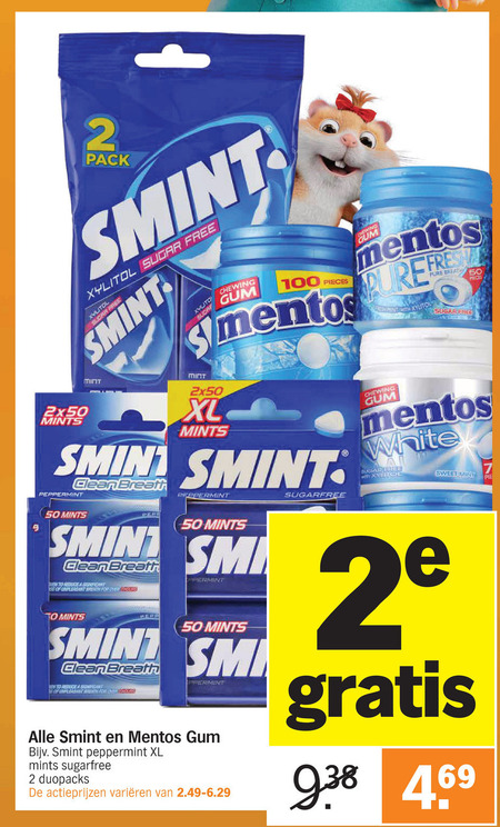 Mentos   kauwgom folder aanbieding bij  Albert&nbsp;Heijn - details