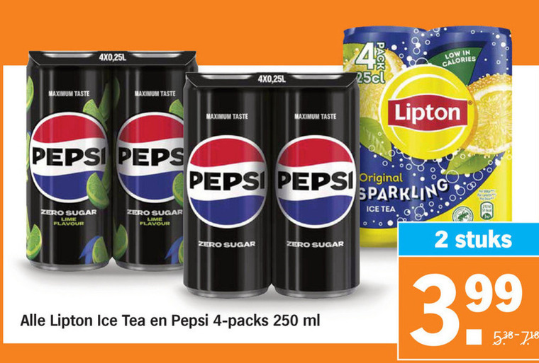 Pepsi   cola, ice tea folder aanbieding bij  Albert Heijn - details