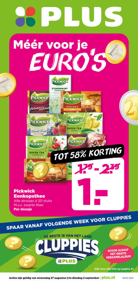 Pickwick   thee folder aanbieding bij  Plus - details