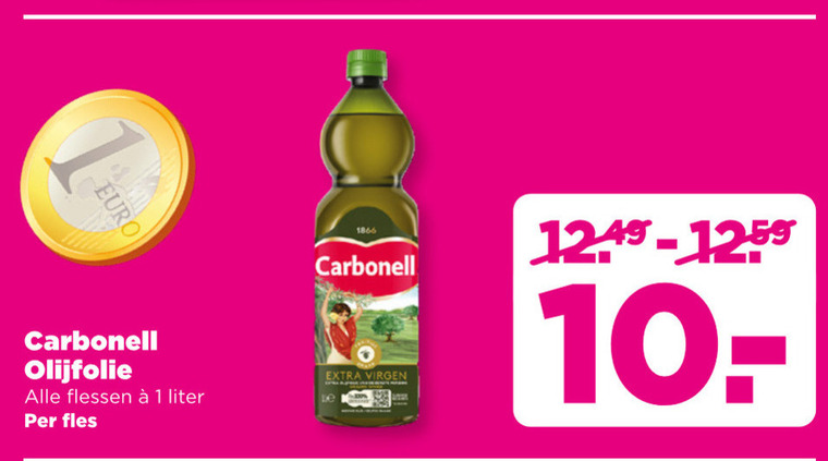 Carbonell   olijfolie folder aanbieding bij  Plus - details