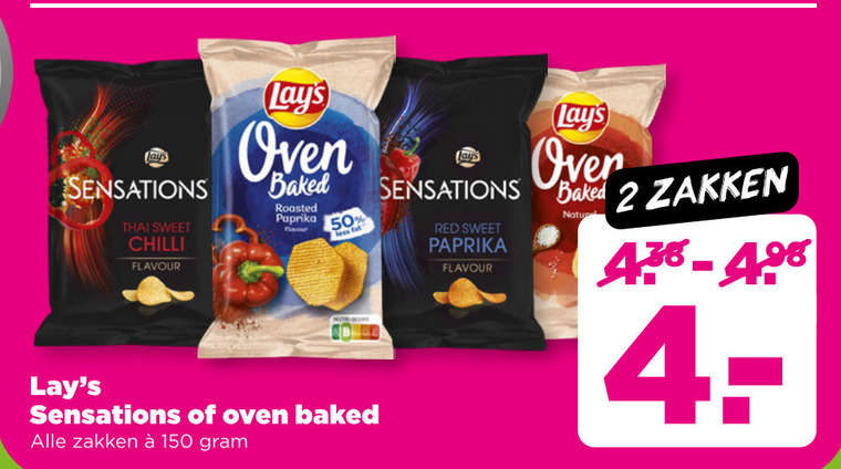 Lays   chips folder aanbieding bij  Plus - details