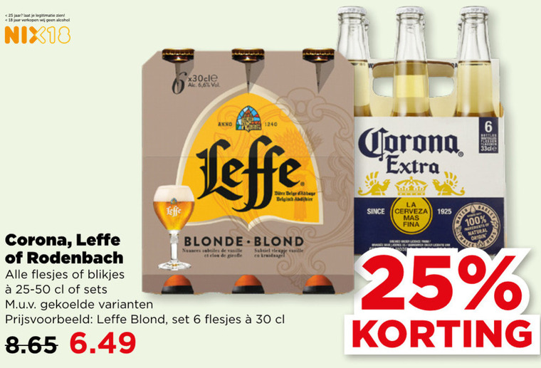Leffe   blikje bier, speciaalbier folder aanbieding bij  Plus - details