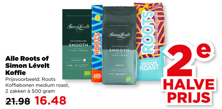 Simon Levelt   koffiebonen folder aanbieding bij  Plus - details