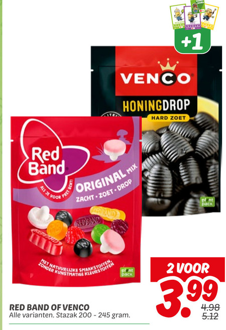 Red Band   drop, snoep folder aanbieding bij  Dekamarkt - details