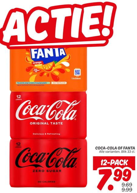 Coca-Cola   cola, frisdrank folder aanbieding bij  Dekamarkt - details