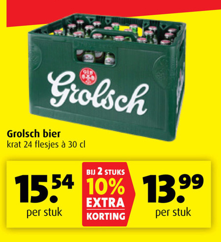 Grolsch   krat bier folder aanbieding bij  Boni - details