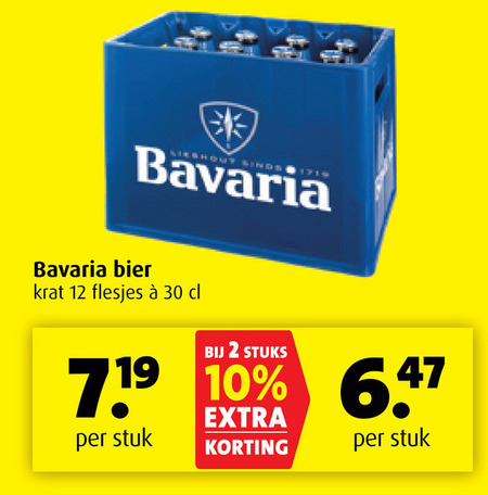 Bavaria   krat bier folder aanbieding bij  Boni - details
