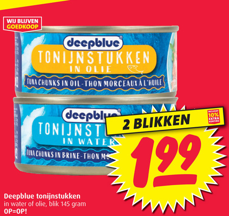 Deepblue   tonijn in blik folder aanbieding bij  Boni - details