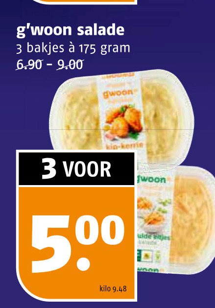 Gwoon   salade folder aanbieding bij  Poiesz - details