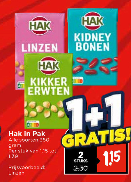 Hak   bonen folder aanbieding bij  Vomar - details