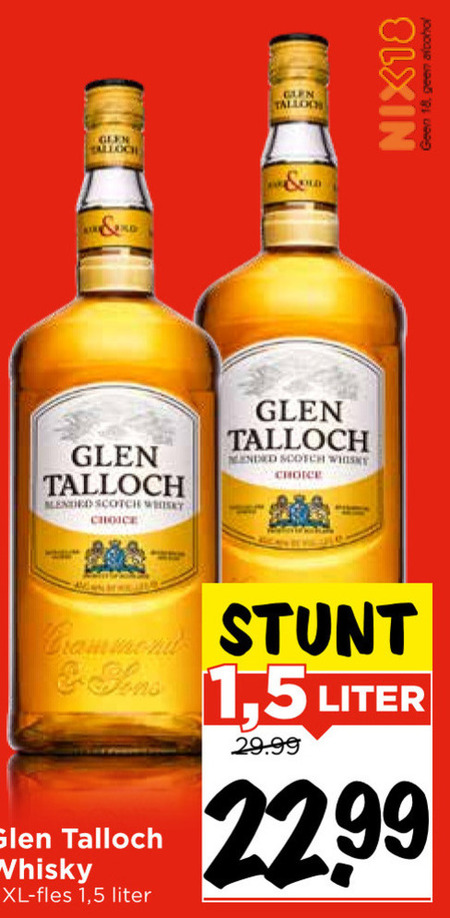 Glen Talloch   whisky folder aanbieding bij  Vomar - details