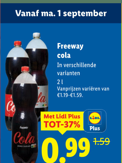 Freeway   cola folder aanbieding bij  Lidl - details