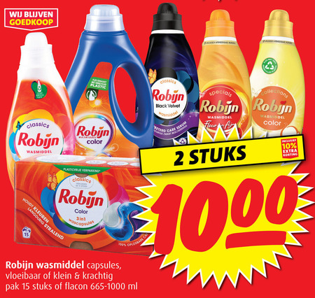 Robijn   wasmiddel folder aanbieding bij  Boni - details