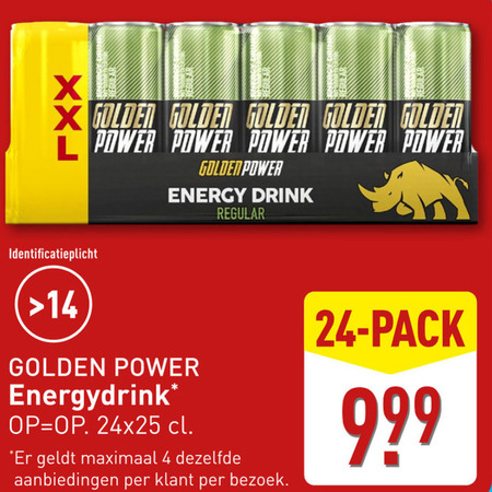 Golden Power   energiedrank folder aanbieding bij  Aldi - details