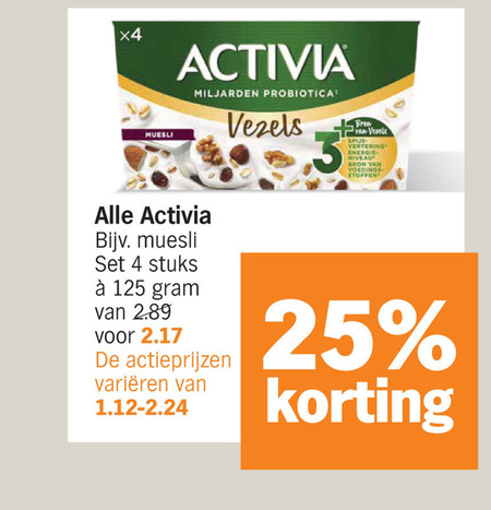 Danone Activia   vruchtenyoghurt folder aanbieding bij  Albert Heijn - details
