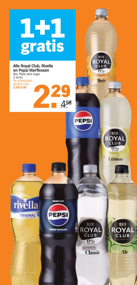 Pepsi   frisdrank, cola folder aanbieding bij  Albert Heijn - details
