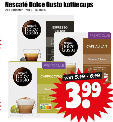 Nescafe   dolce gusto capsules folder aanbieding bij  Dirk - details