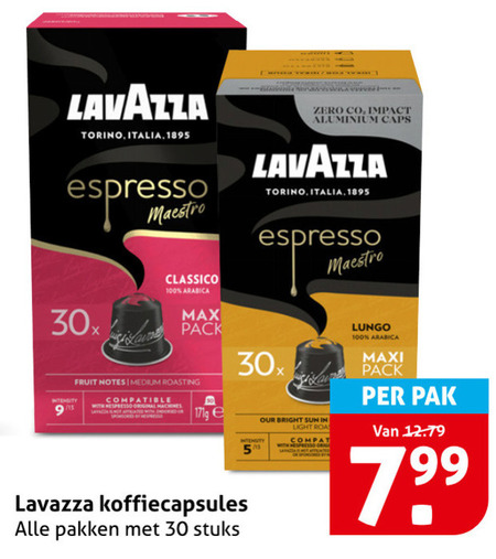 Lavazza   koffiecups folder aanbieding bij  Hoogvliet - details