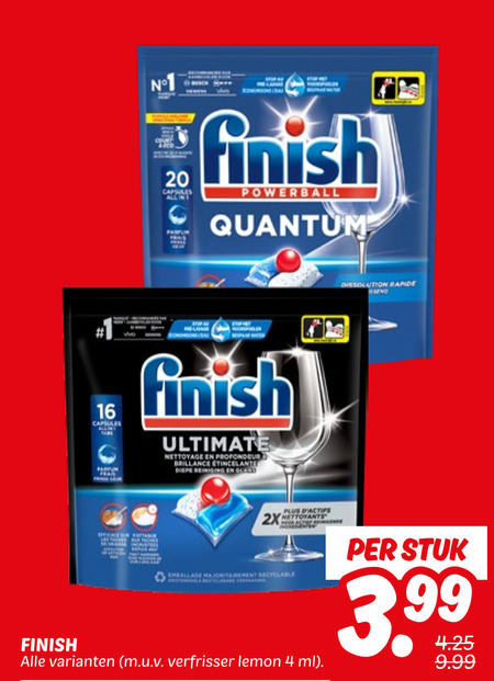 Finish   vaatwasmiddel folder aanbieding bij  Dekamarkt - details