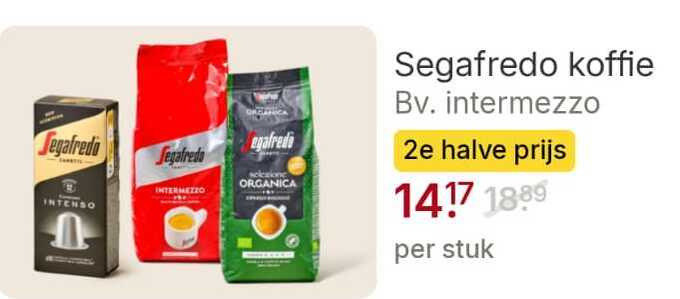 Segafredo   koffiebonen, koffiecups folder aanbieding bij  Picnic - details