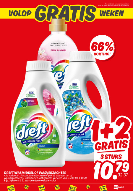 Dreft   wasmiddel folder aanbieding bij  Dekamarkt - details