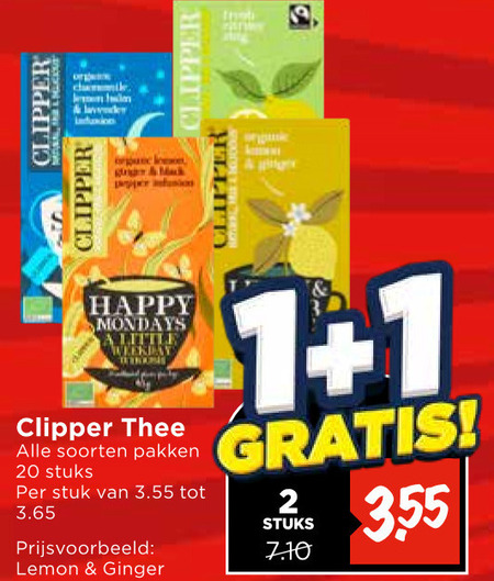 Clipper   thee folder aanbieding bij  Vomar - details