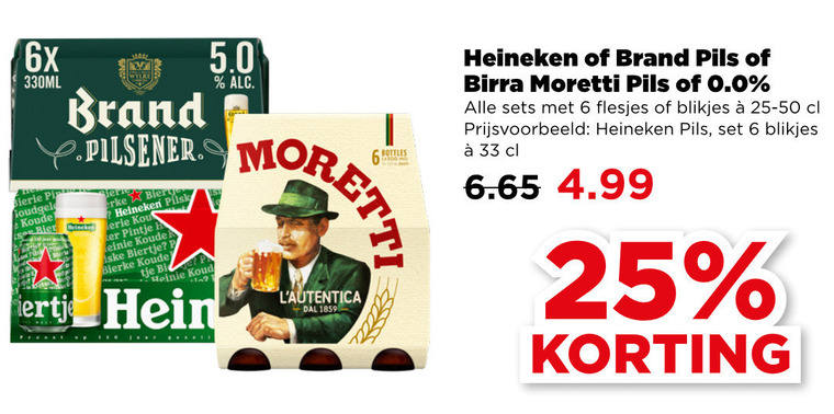 Heineken 0.0   blikje bier folder aanbieding bij  Plus - details