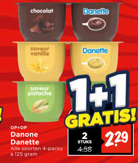 Danette   toetje folder aanbieding bij  Vomar - details