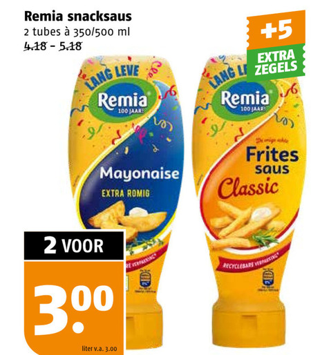 Remia   snacksaus, mayonaise folder aanbieding bij  Poiesz - details