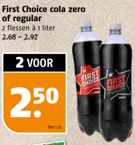 First Choice   cola folder aanbieding bij  Poiesz - details