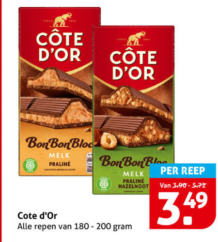 Cote D Or   chocolade folder aanbieding bij  Hoogvliet - details