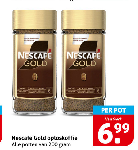 Nescafe   oploskoffie folder aanbieding bij  Hoogvliet - details
