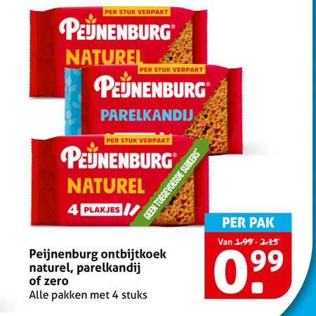 Peijnenburg   ontbijtkoekreep folder aanbieding bij  Hoogvliet - details