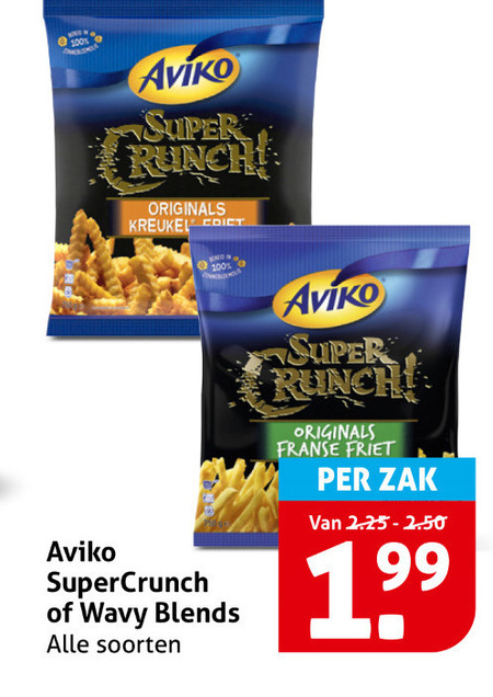 Aviko   patat folder aanbieding bij  Hoogvliet - details