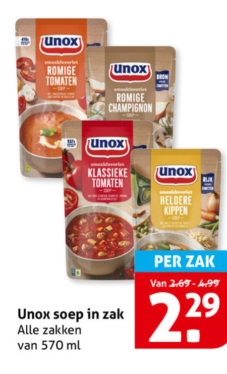 Unox   soep folder aanbieding bij  Hoogvliet - details
