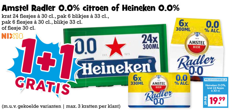 Heineken 0.0   krat bier folder aanbieding bij  Boons&nbsp;Markt - details