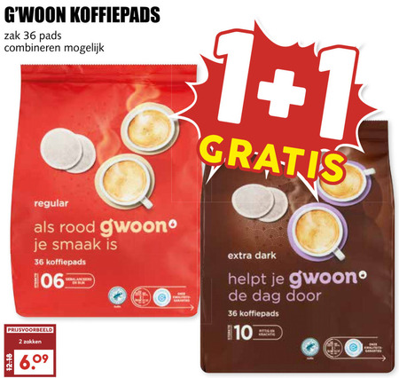 Gwoon   koffiepad folder aanbieding bij  MCD&nbsp;Supermarkt&nbsp;Basis - details