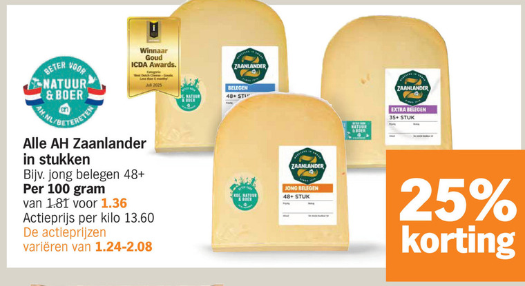 Zaanlander   kaas folder aanbieding bij  Albert&nbsp;Heijn - details