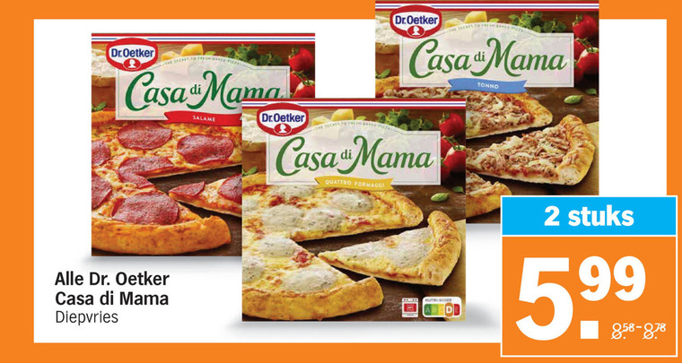 Dr Oetker   diepvriespizza folder aanbieding bij  Albert&nbsp;Heijn - details